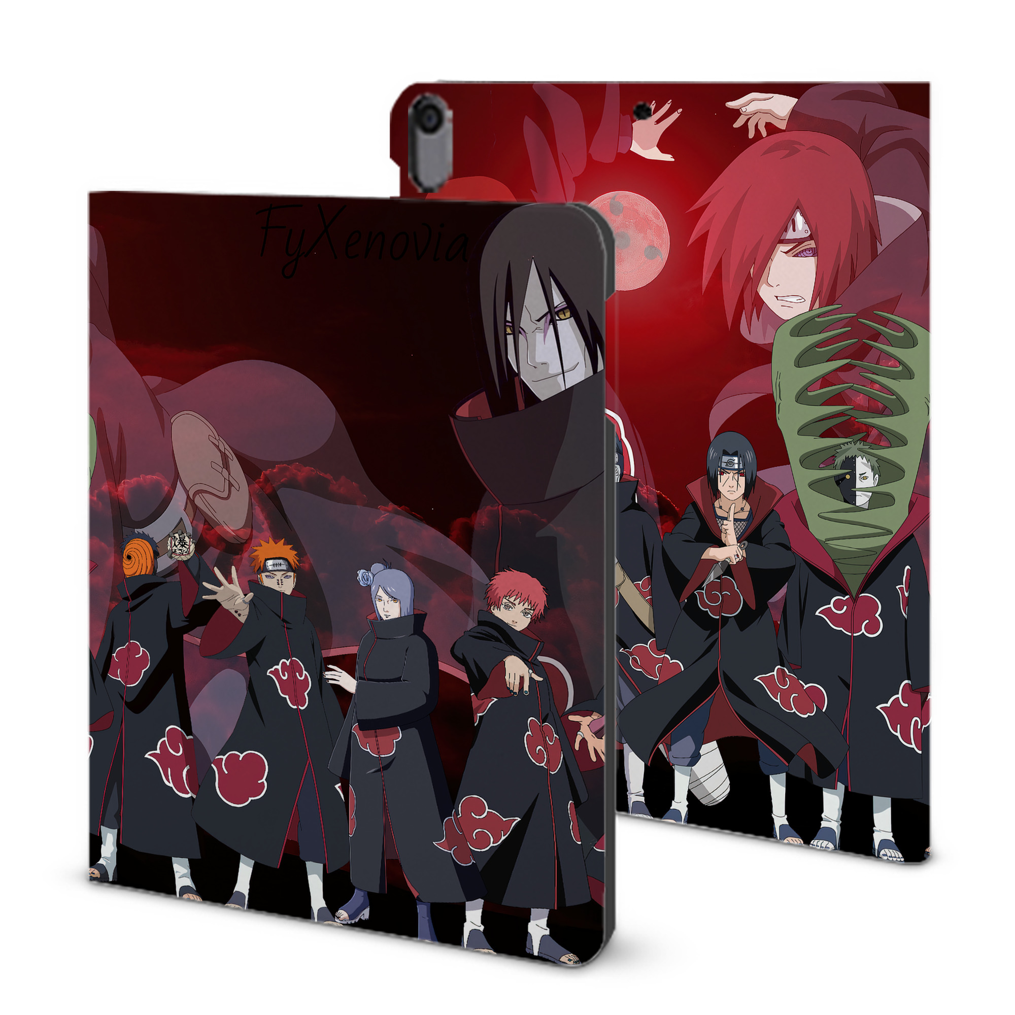 （画像用） NARUTO -ナルト- NARUTO -ナルト- 疾風伝 IPad ケース ブック型 PUレザー TPU 耐衝撃 軽量 薄型 ペン収納なし 全面保護 IPad 各モデル対応